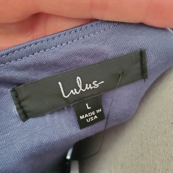 Lulu's "Can't Lose" Blue Cutout Backless String Mini Dress - Picture 9 of 11